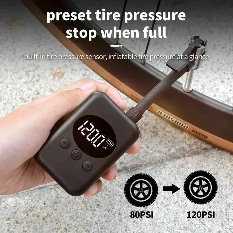 TrailPulse Pro 150 PSI Mini Bike Pump — Compact, Portable Tire Inflator