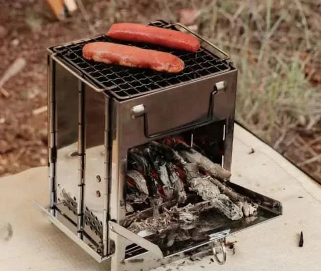 TrailBlaze Portable Camping Stove — Lightweight Stainless Steel Grill