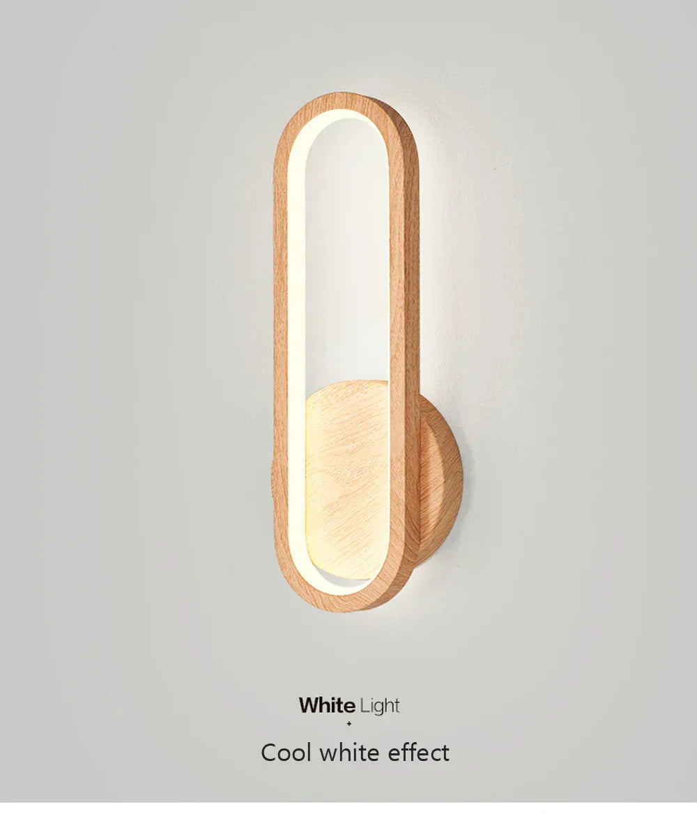 Fernwood Wall Lamp | Wooden LED Glow for Natural Accent