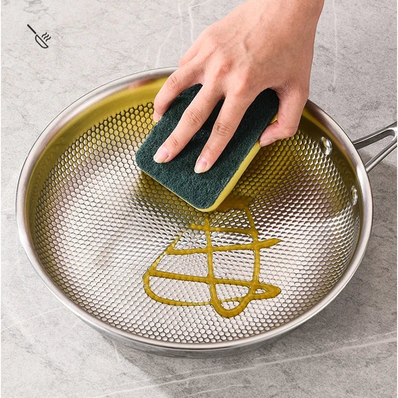 AuroraChef 28/30 Cm Stainless Steel 304 Wok Pan — Without Coating, Gas and Induction Compatible