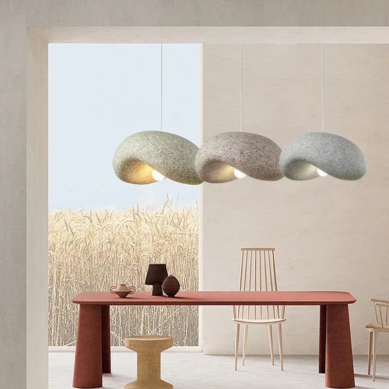 Mori Wabi Sabi Pendant Light With Metalwork Finish