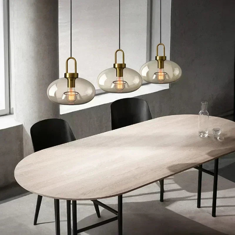 AstraLume Smoke Glass Pendant Light for Modern Spaces