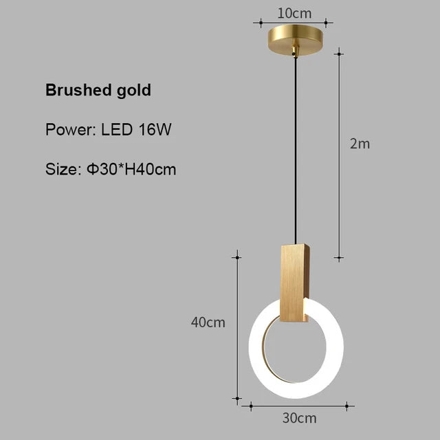 VesperHalo Ceiling Pendant Light Circular Modern Fixture
