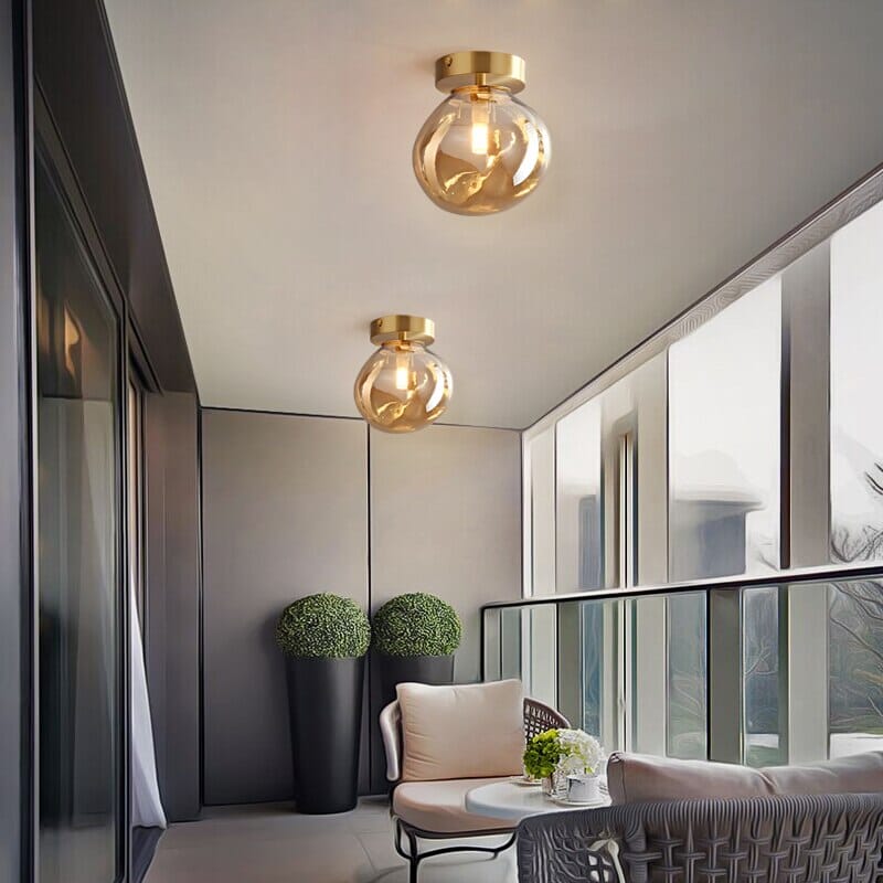 CelestiaNova Glass Globe Wall Lamp For Living Room