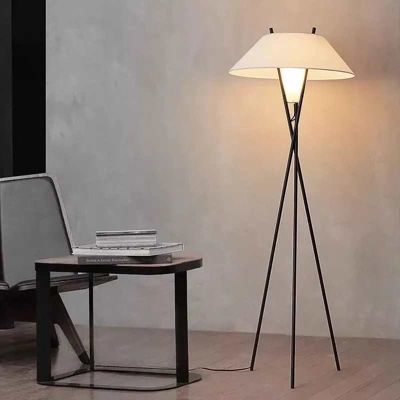 Aeris | Floor Lamp With Tripod Stand And Fabric Shade