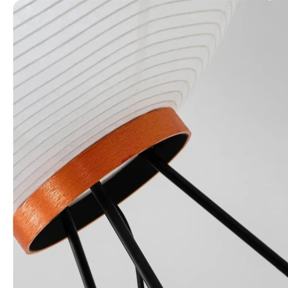 Mirenai Japanese Wabi Sabi Rice Paper Floor Lamp Soft Glow