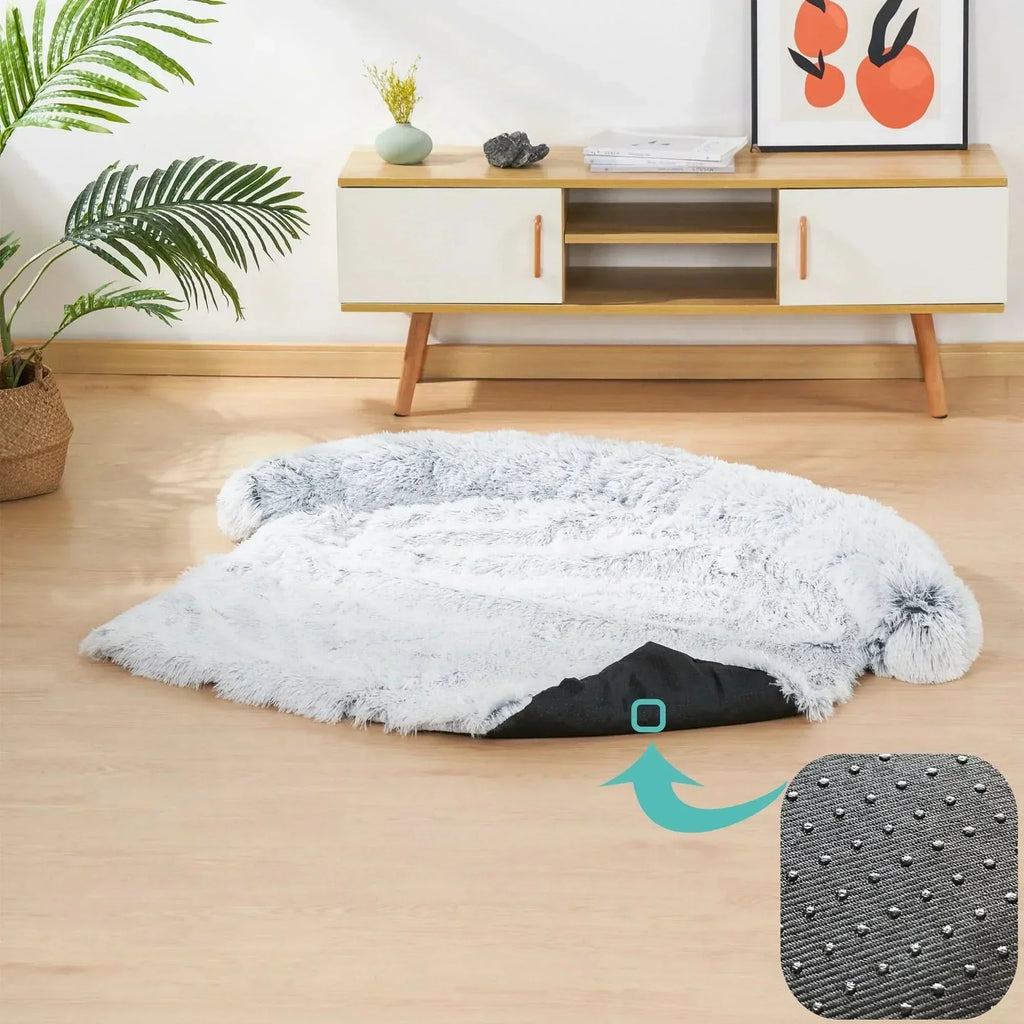 LuxePaws Manta acogedora de lujo para mascotas — Lavable a máquina, acolchado afelpado