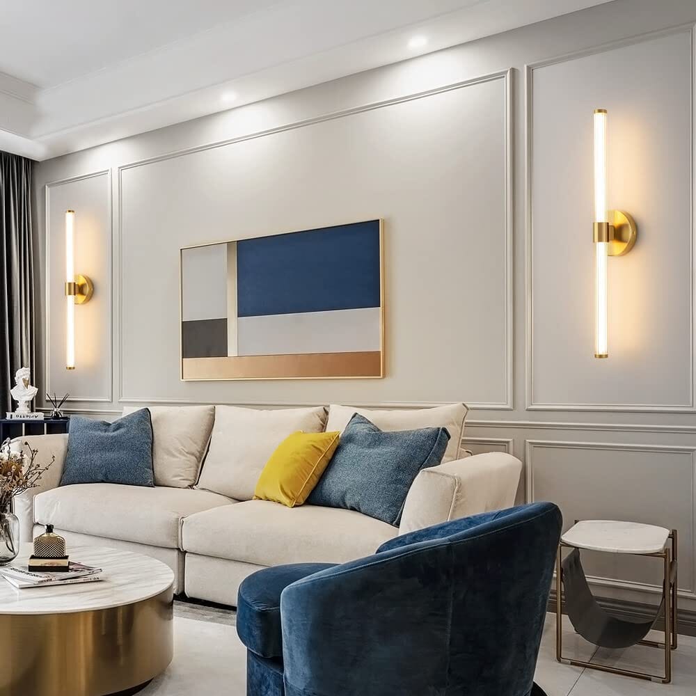 Aurora Crown Gold Wall Lamp with Acrylic Shade Finish