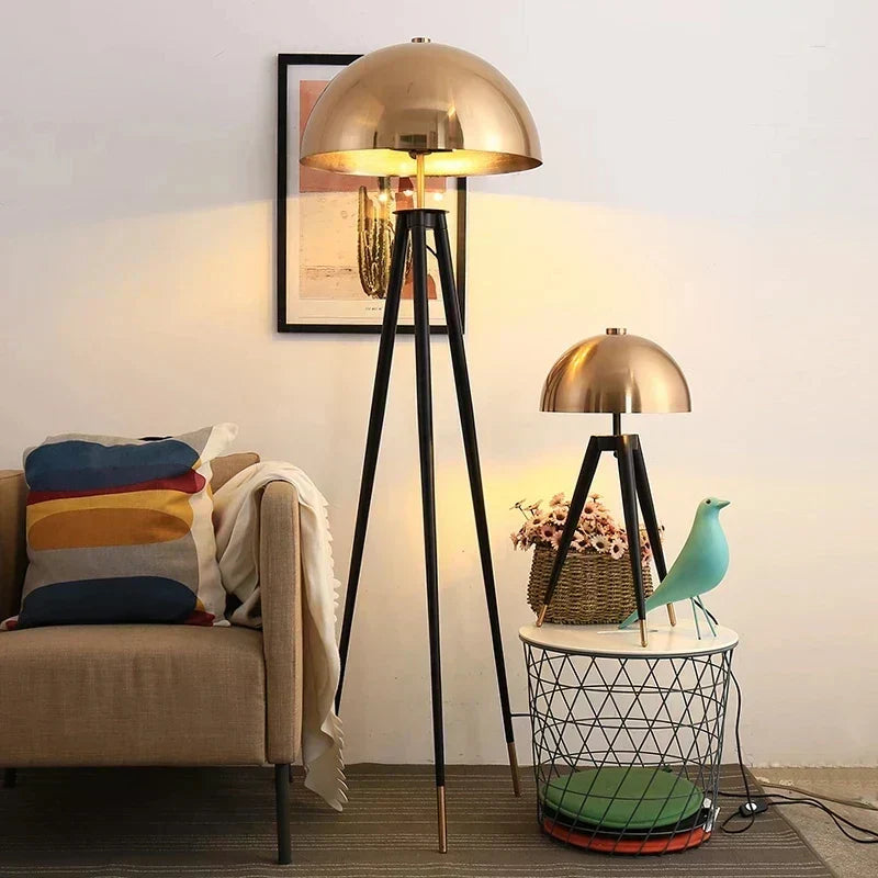 Nexara Arc Floor Lamp With Black Base And White Shade