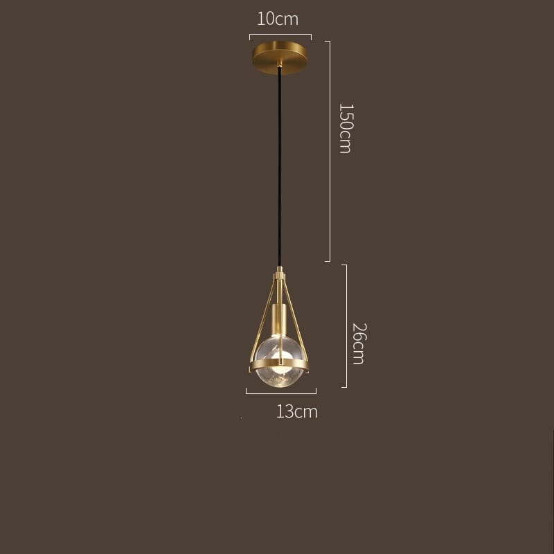 Astraea Nordic Gold Pendant Lights with Dandelion Glow