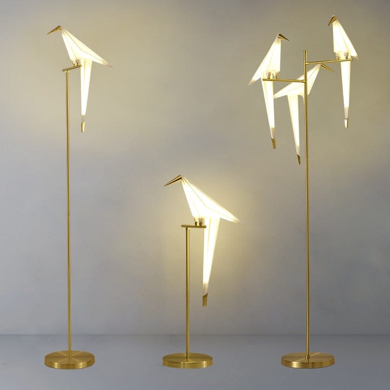 Avelon Birdlight Floor Lamp With Elegant Acrylic Shade