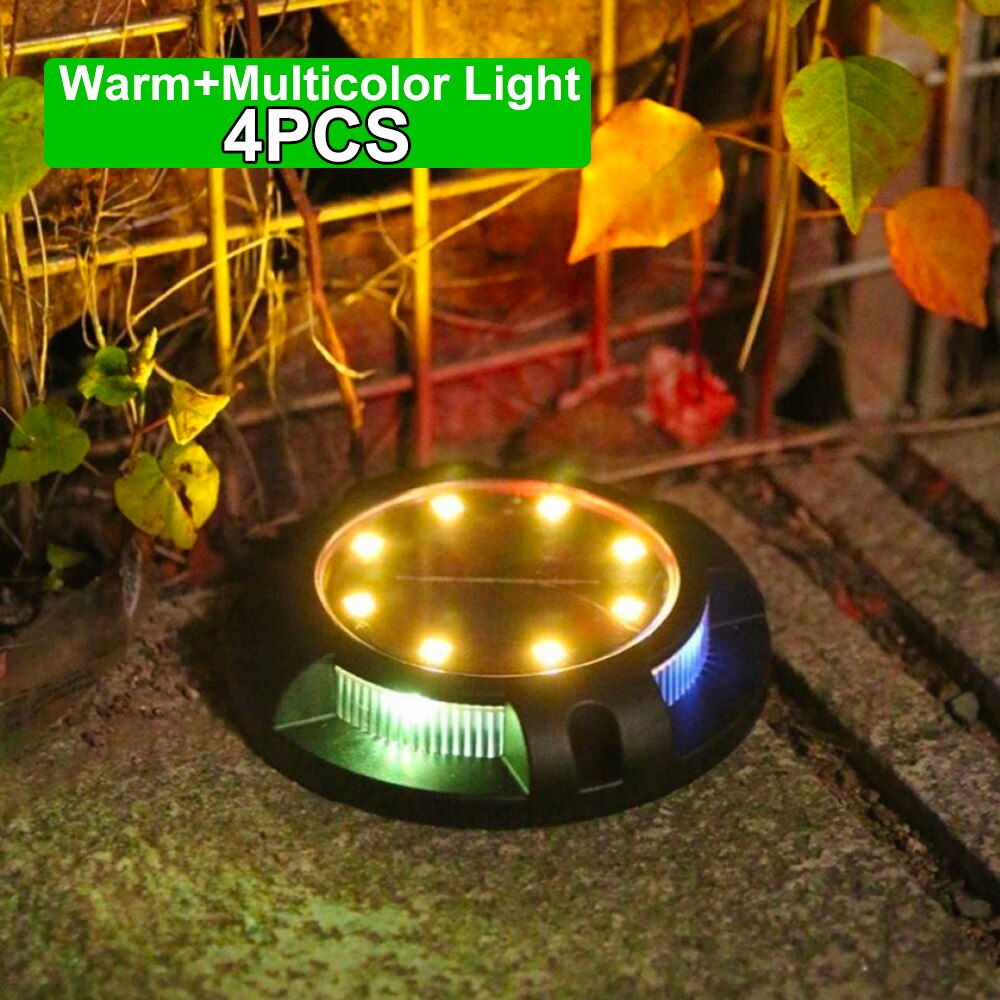 LuminaGard Solar Garden Lights — 12 LED Color-Changing Spotlights