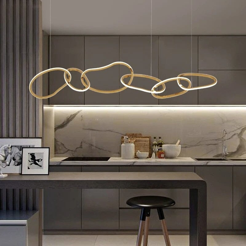 Cirque Ring Pendant Light in Rose Gold or Gold Finish