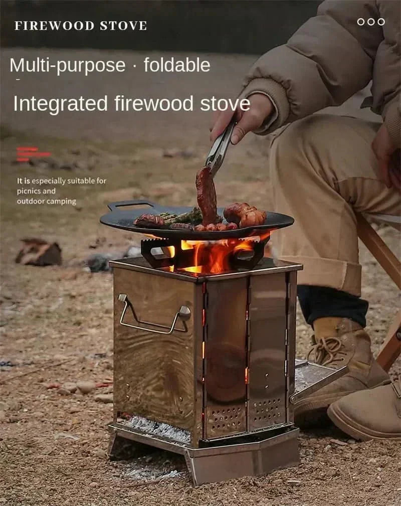 TrailBlaze Portable Camping Stove — Lightweight Stainless Steel Grill