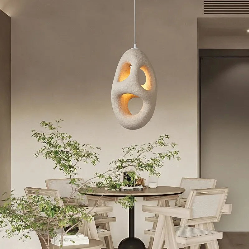 NovaShells Dual Shell Pendant Light With Handcrafted Shells