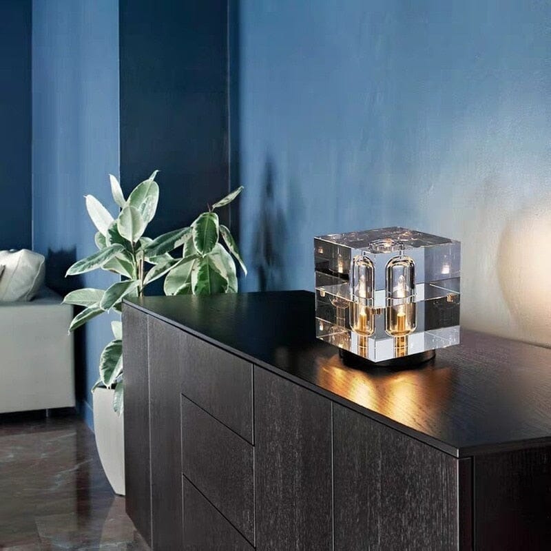 AstraLume Nordic Crystal Desk Lamp with LED Light Accent