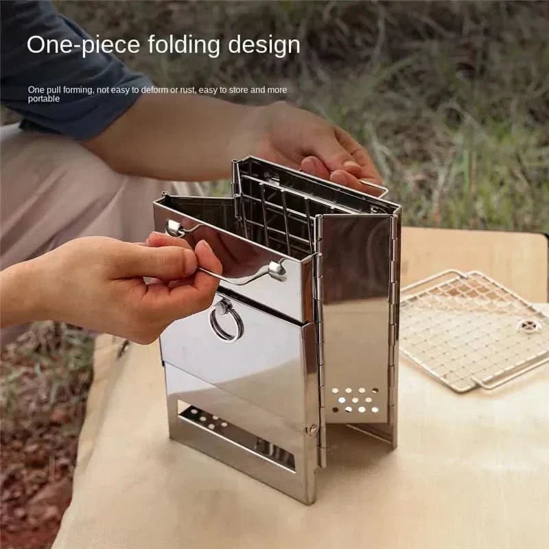 TrailBlaze Portable Camping Stove — Lightweight Stainless Steel Grill