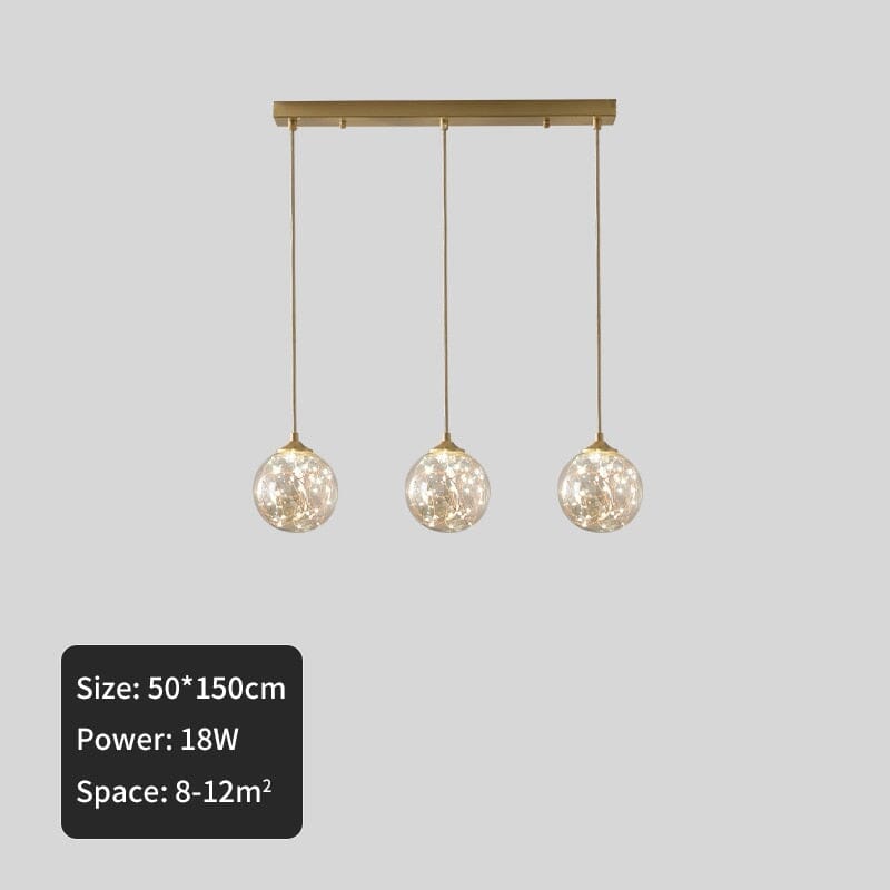 Eloria Nordic Glass Ball LED Pendant Light With Bubble Orbs