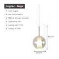 Nyara Nordic LED Glass Pendant Light with Double Shade