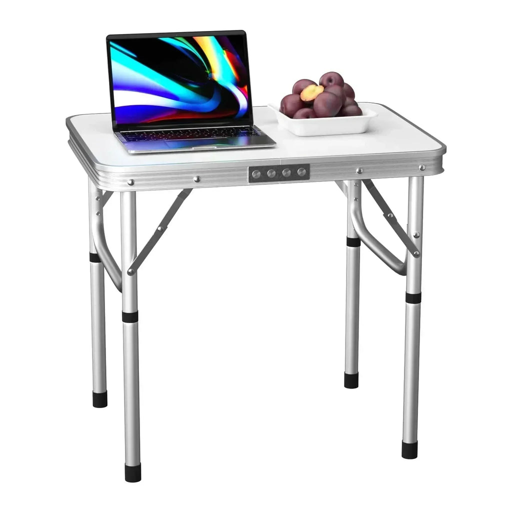Table de camping pliante TrailPeak — Hauteur réglable sur deux niveaux, structure portable et pliable