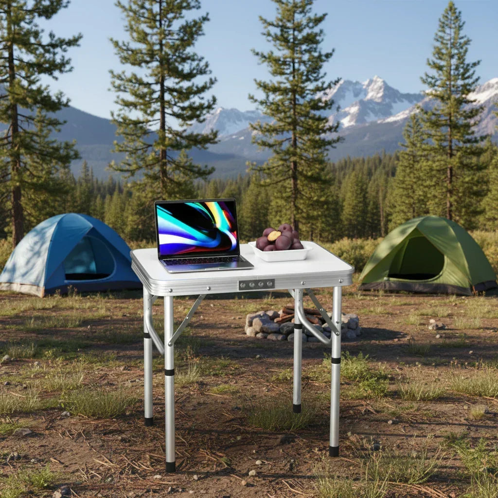 TrailForge Collapsible Outdoor Table — Portable Fold-Away Surface, Moisture-Resistant Structure