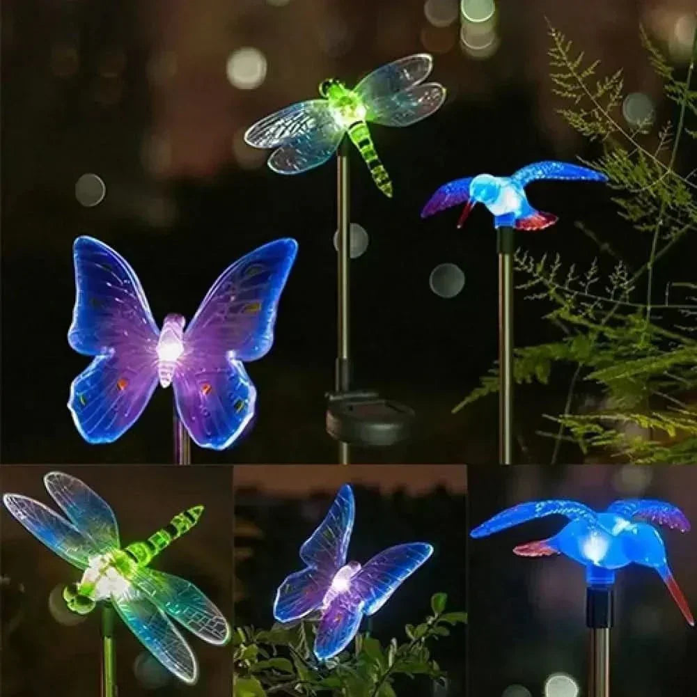 Solarną lampę ogrodową LED w kształcie motyla LumenWings — automatyczne włączanie dzięki czujnikowi zmierzchowemu