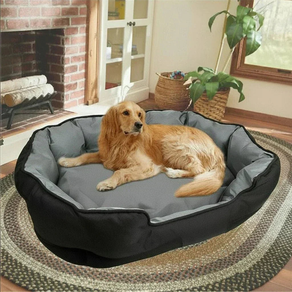 PawNest Cozy Washable Basket Dog Bed — Orthopedic Foam Support