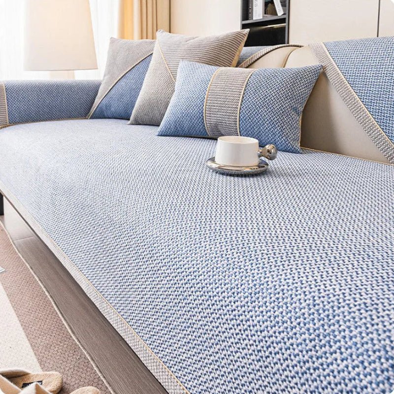 TerraWeave Non-Slip Cotton Linen Sofa Cover