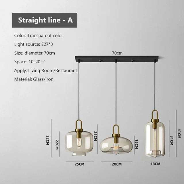 AstraLume Smoke Glass Pendant Light for Modern Spaces