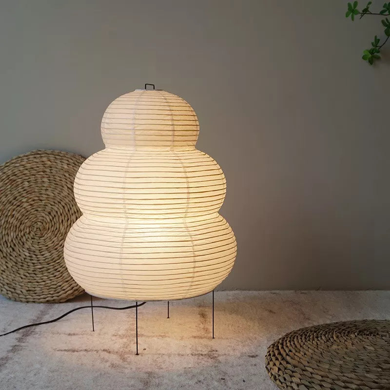 Kairo Tripod Floor Lamp Japanese WabiSabi Soft Glow