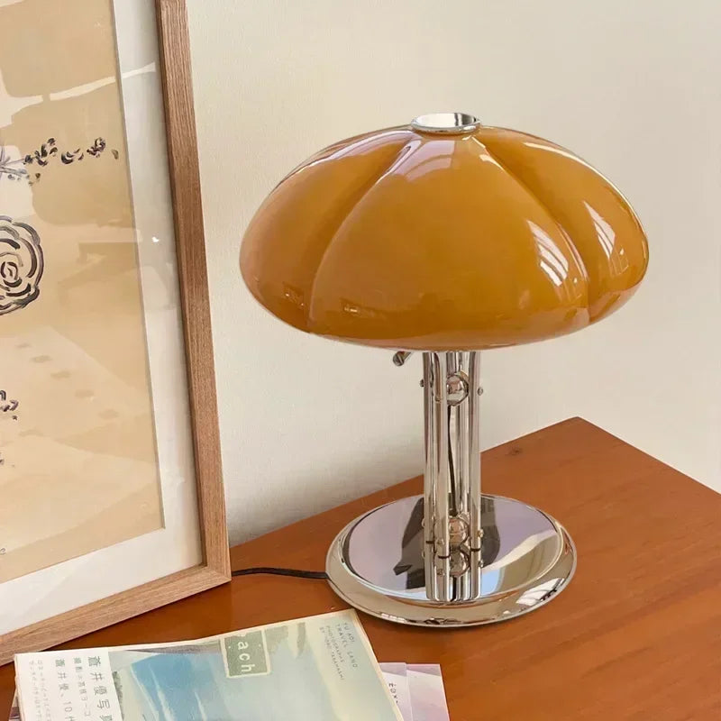 Aurelian | Modern Medieval Pumpkin LED Bedside Lamp