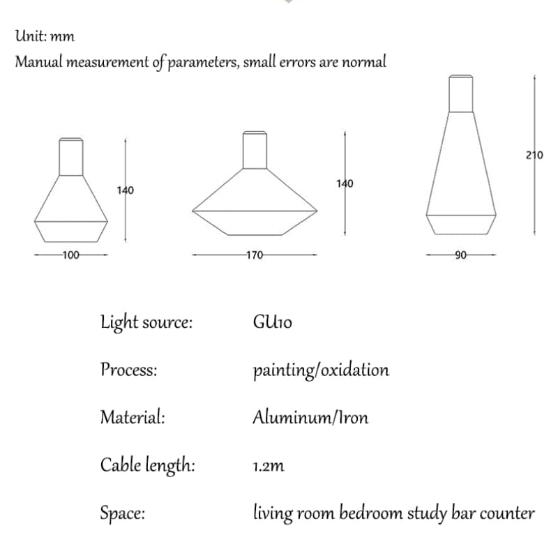 Fjordon Nordic Iron Pendant Light for Kitchen Islands