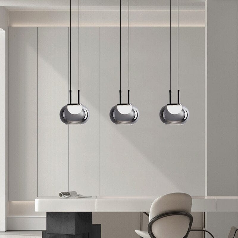 NordicLume Glass Pendant Lights Golden Hue Chandelier
