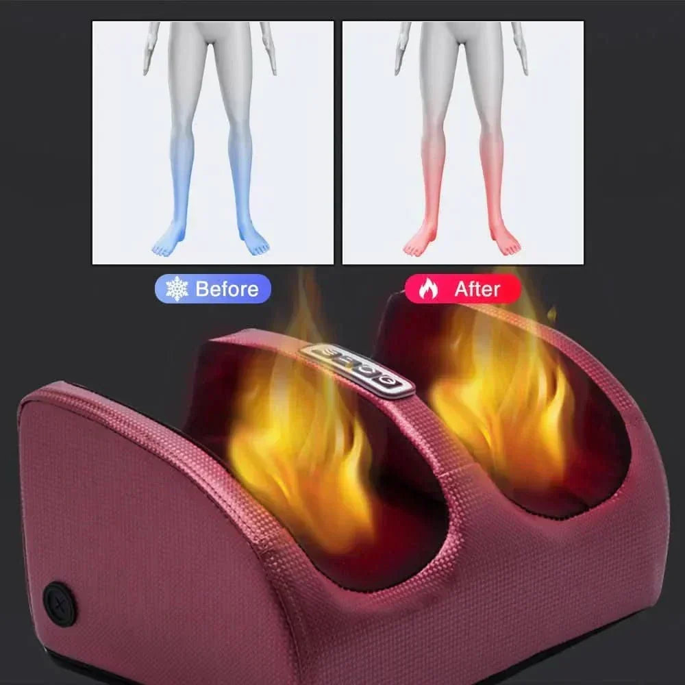 Auralux Shiatsu Foot Massager – Heat, 12 3D Massage Balls, Timer