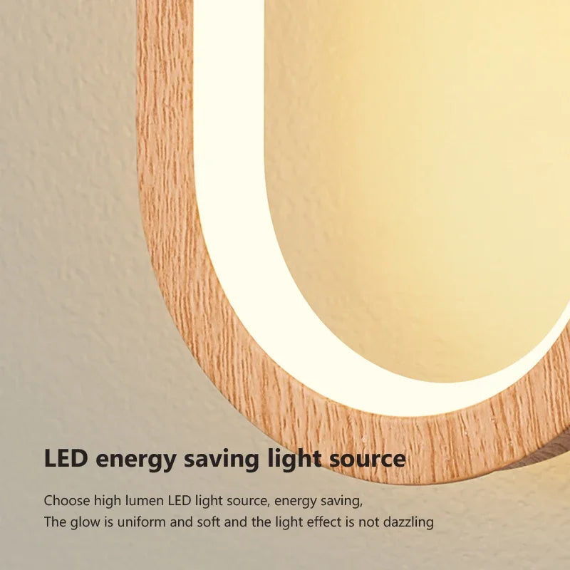 Fernwood Wall Lamp | Wooden LED Glow for Natural Accent