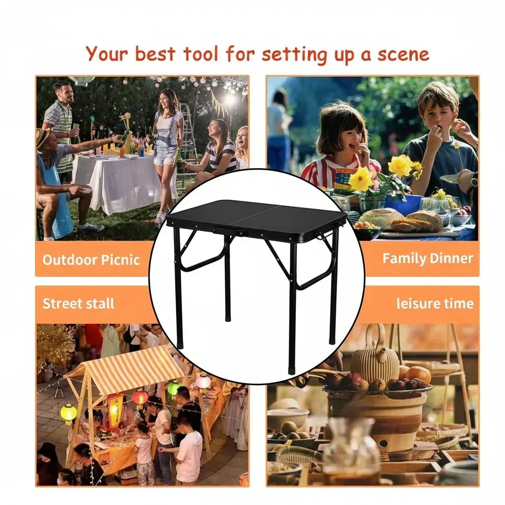 TrailForge Collapsible Outdoor Table — Portable Fold-Away Surface, Moisture-Resistant Structure