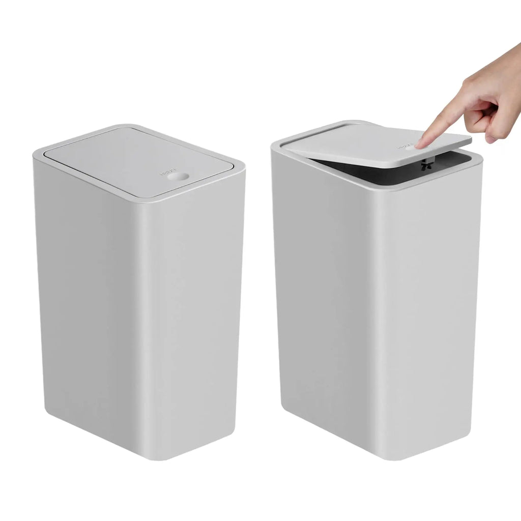 SmartClean 10L Bathroom Trash Can — Hygienic Push Lid