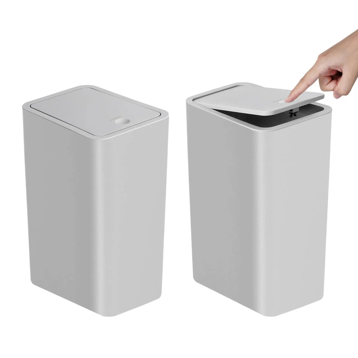 SmartClean 10L Bathroom Trash Can — Hygienic Push Lid