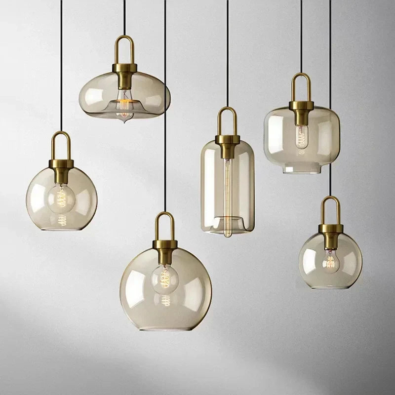 AstraLume Smoke Glass Pendant Light for Modern Spaces