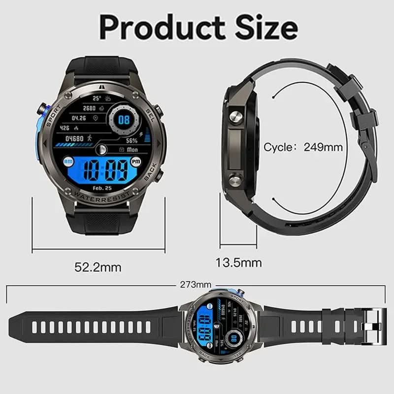 RidgeNova X Outdoor Smartwatch — Satellite GPS, Digital Compass, Comprehensive Health Monitoring