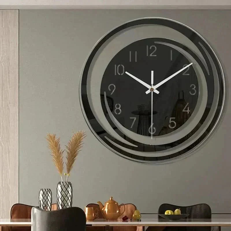 AuroraTime skandinavische Wanduhr aus Acryl — leises, stilvolles Design