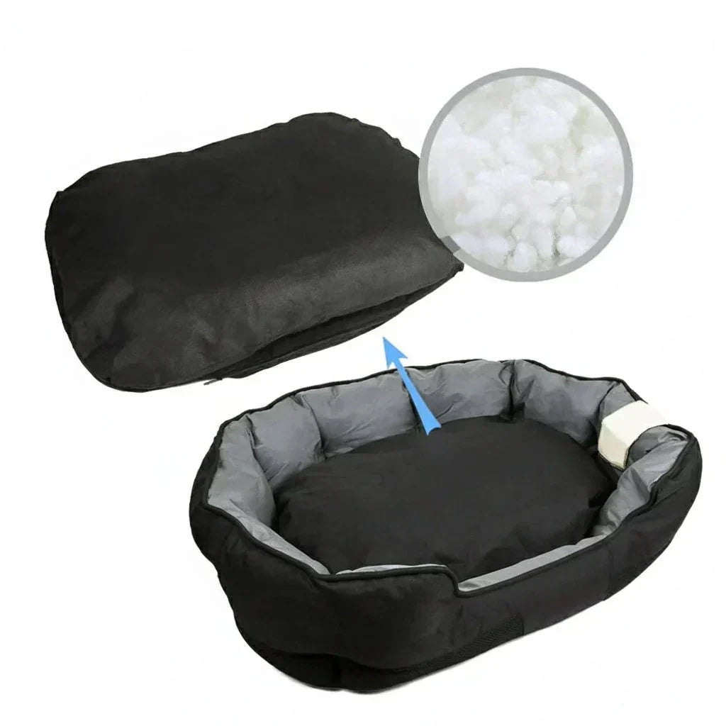 PawNest Cozy Washable Basket Dog Bed — Orthopedic Foam Support