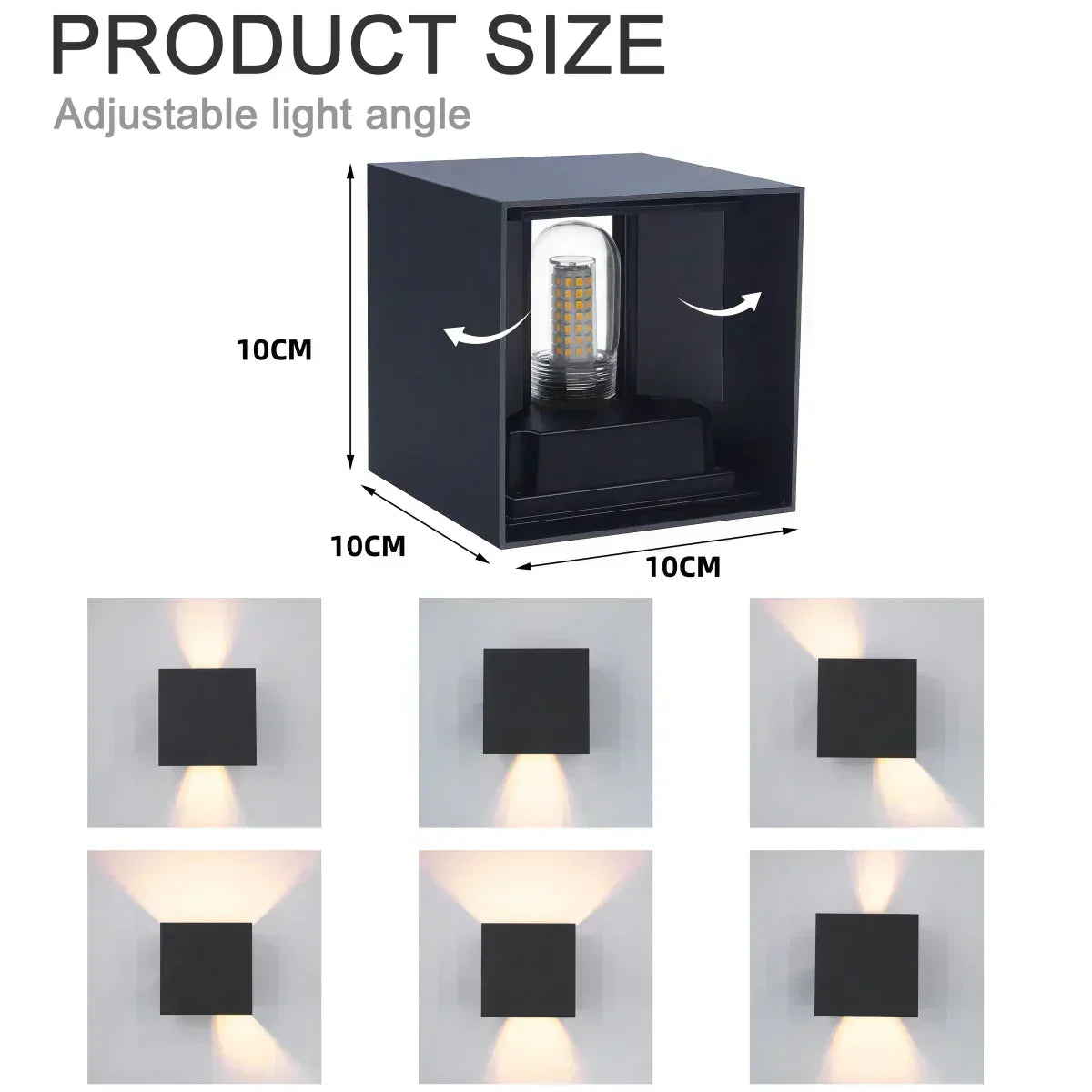Applique murale LED moderne NovaGlow - Aluminium étanche IP65