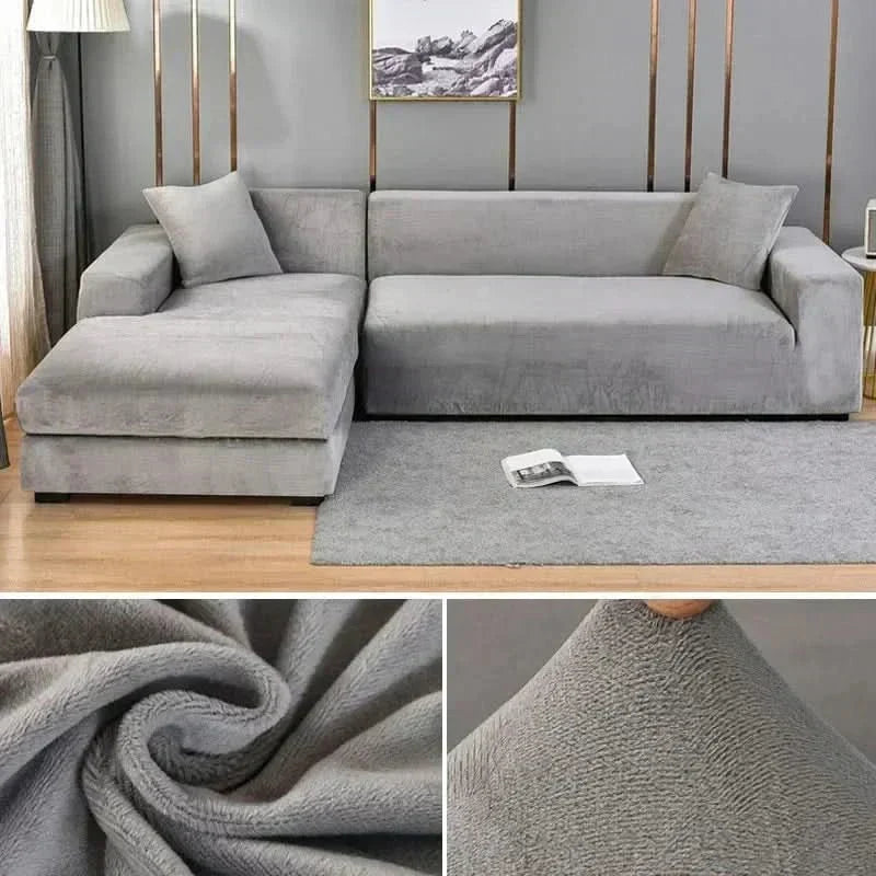 VelvetFlex-Sofabezug — luxuriös weich, vollständig elastisches Design
