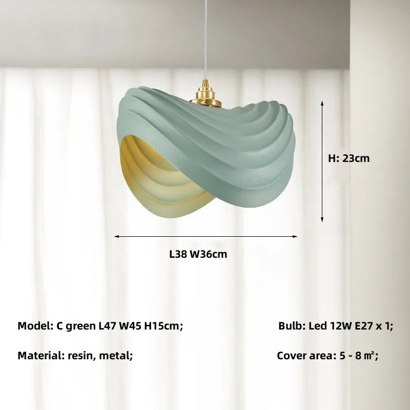 SylvaLumen Resin LED Pendant Light In Wabi Sabi Style Dimmable