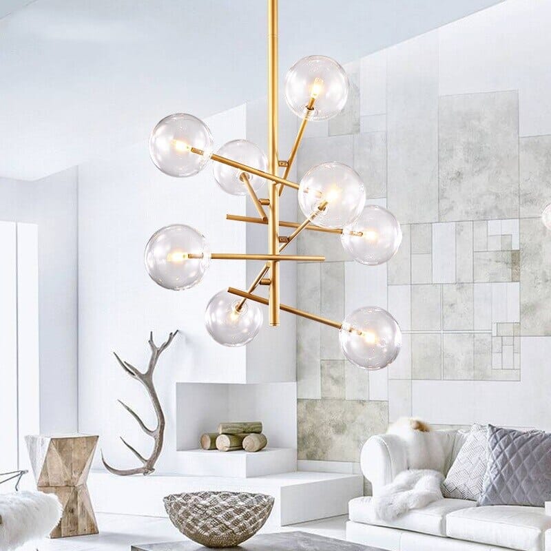 Astra Bubble Pendant Light in Modern Iron Resin Finish