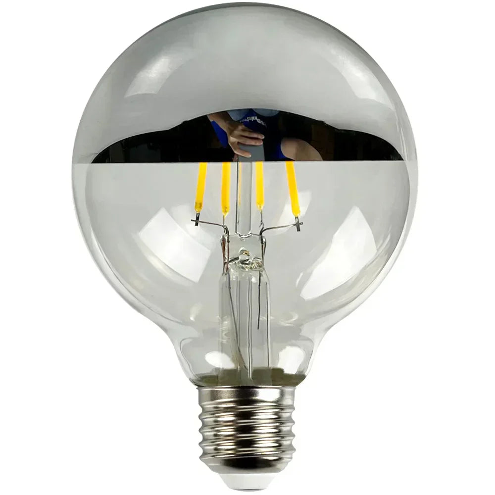 AmberGlow Retro Lamp With Wooden Base Dimmable 2700K LED