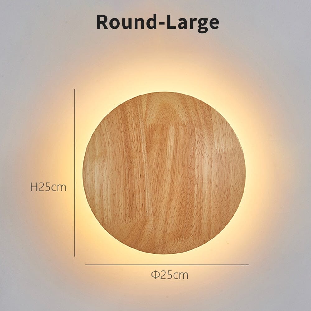 Elora Oval Wooden LED Wall Lamp for Rooms and Hallways