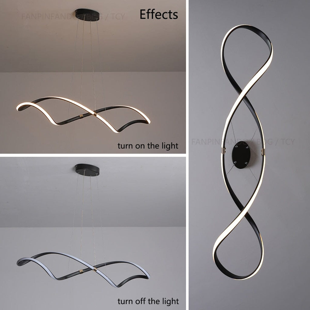 Elara Spiral Pendant Light Scandinavian Modern Nordic Design