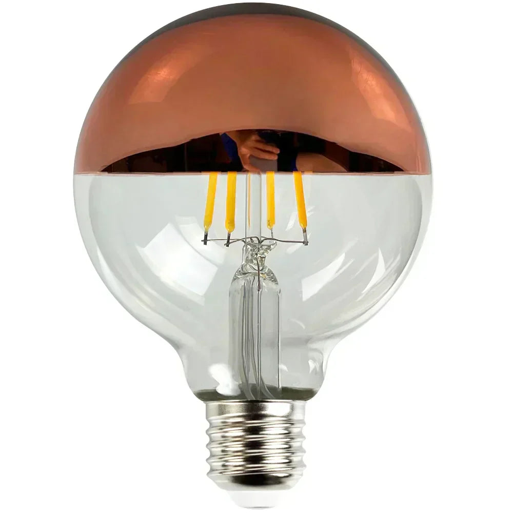 AmberGlow Retro Lamp With Wooden Base Dimmable 2700K LED